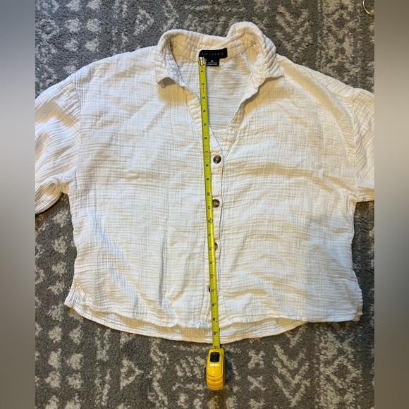 Sanctuary Textured White Shirt size XL (SKUK111) - Picture 11 of 12